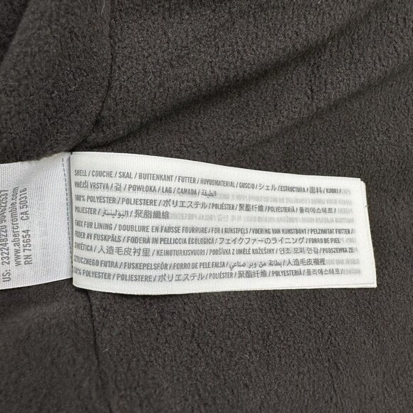 NWT Abercrombie & Fitch Boy's Snow Parka Zip Up Pockets Hood Sz 5 / 6 Black $130 - Picture 15 of 15